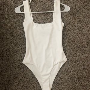 White bodysuit/swim suit